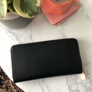 Frank and Oak Black Leather Wallet